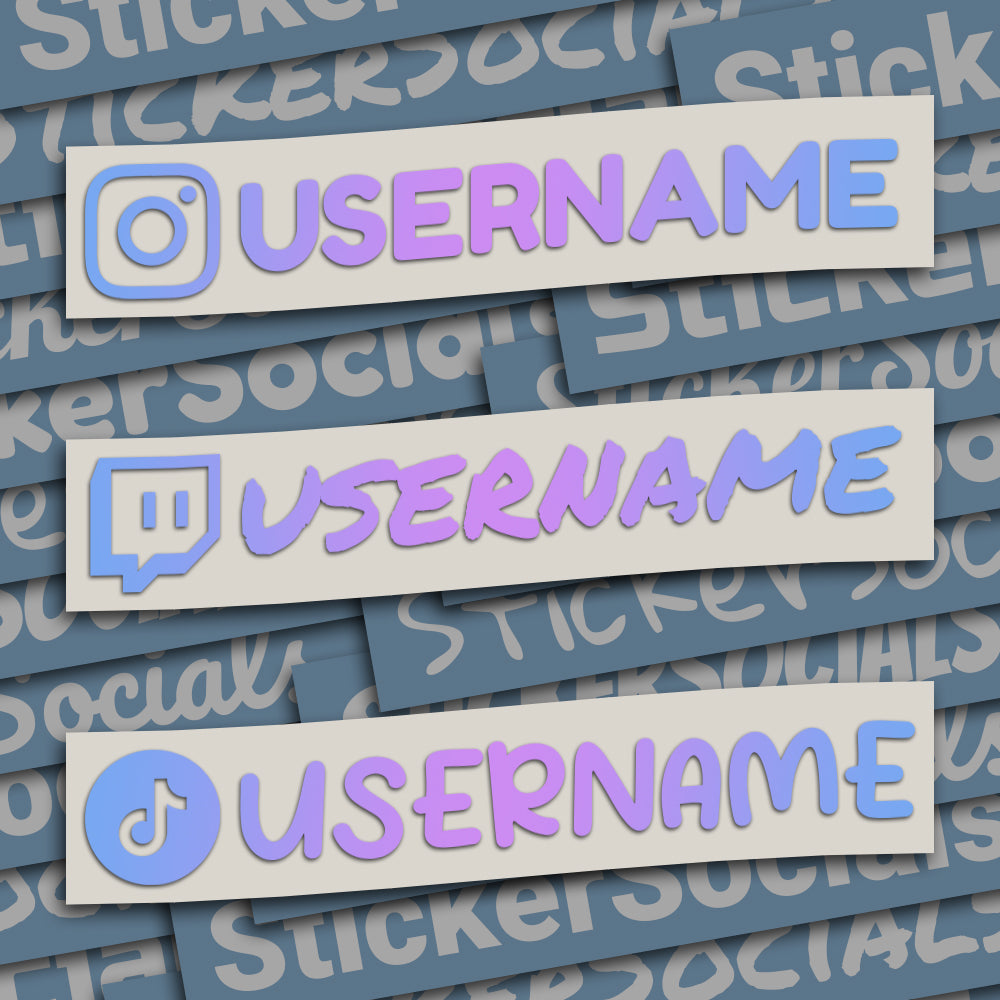 Personalised Social Media Holographic Decal Sticker