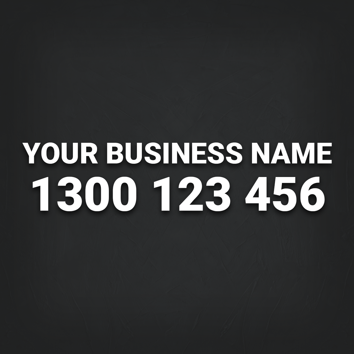 Personalised Business Name & Number Decal