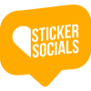 Sticker socials bubble logo