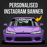 Large Customisable Instagram Banner Decal