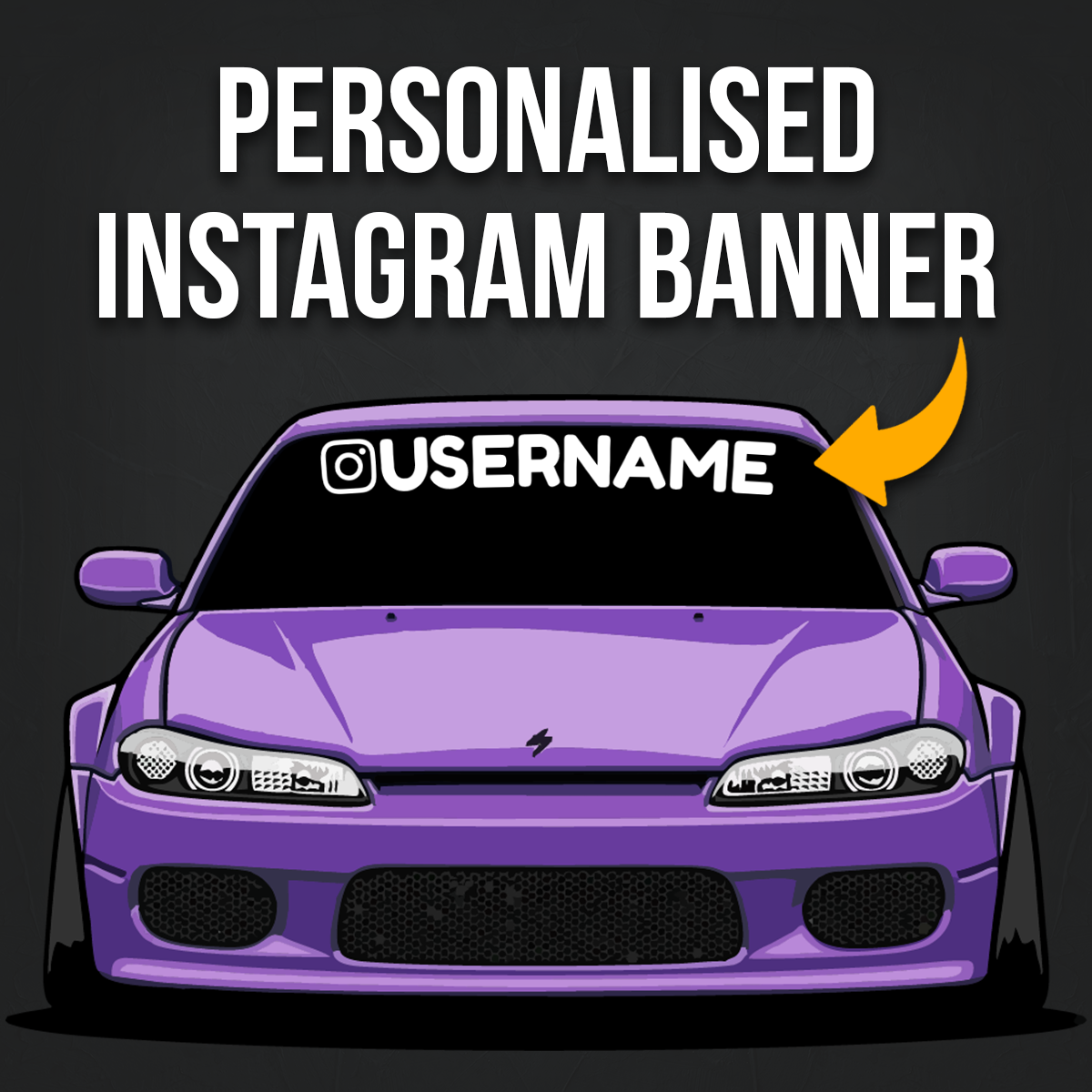 Large Customisable Instagram Banner Decal