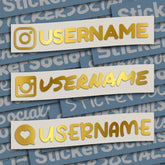 Personalised Metallic Gold Instagram Decal Sticker