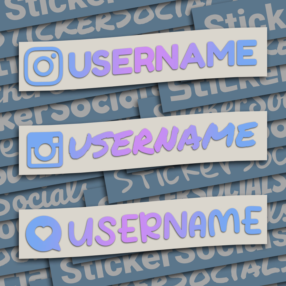Personalised Holographic Instagram Decal Sticker