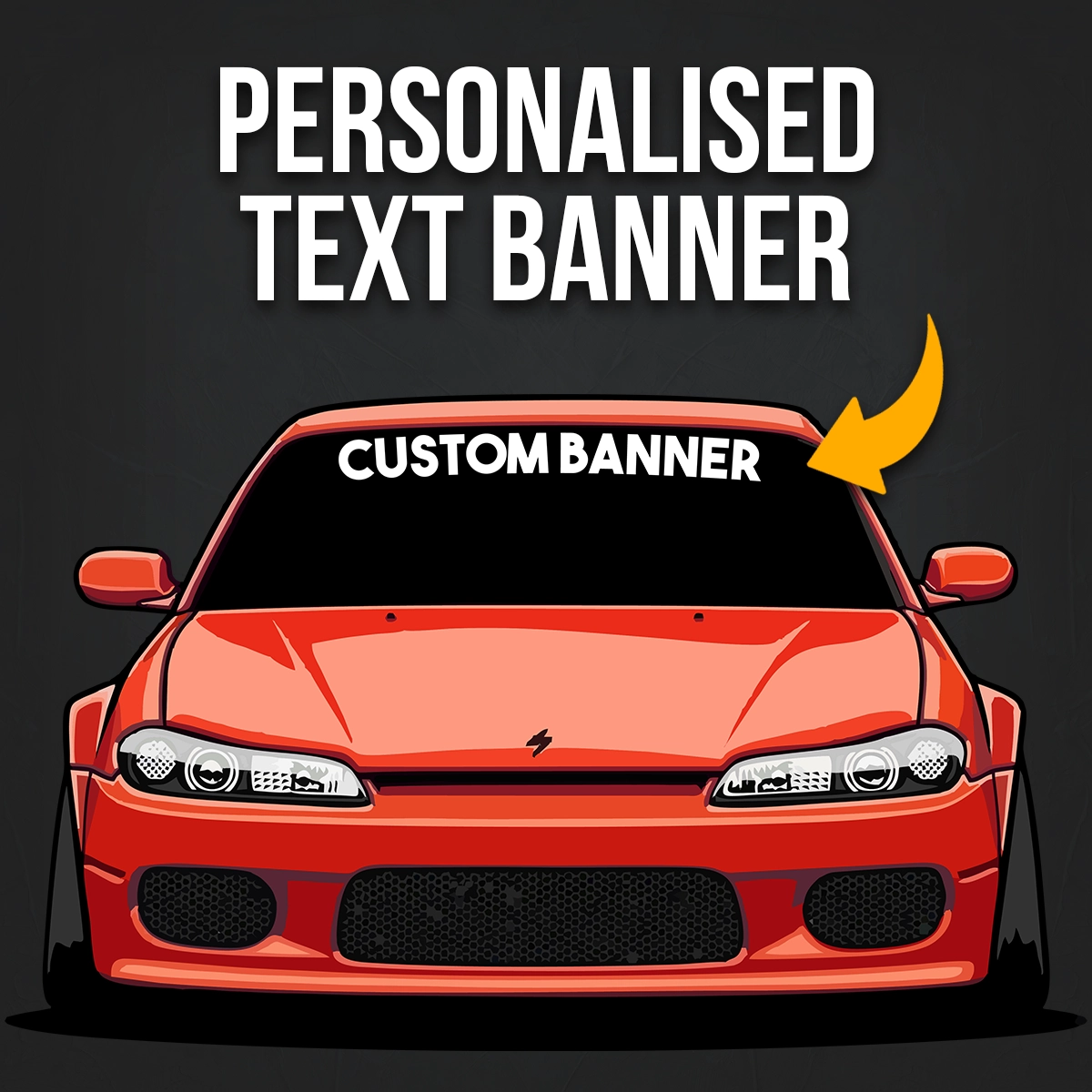 Personalised Text Banner Decal