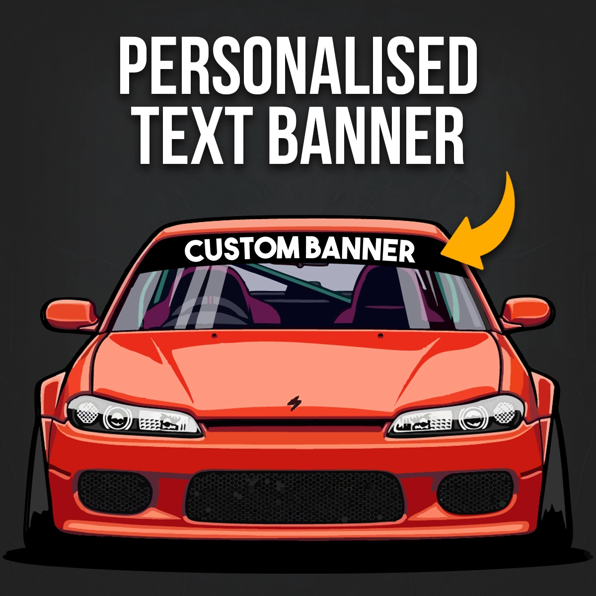 Personalised Text Banner Decal