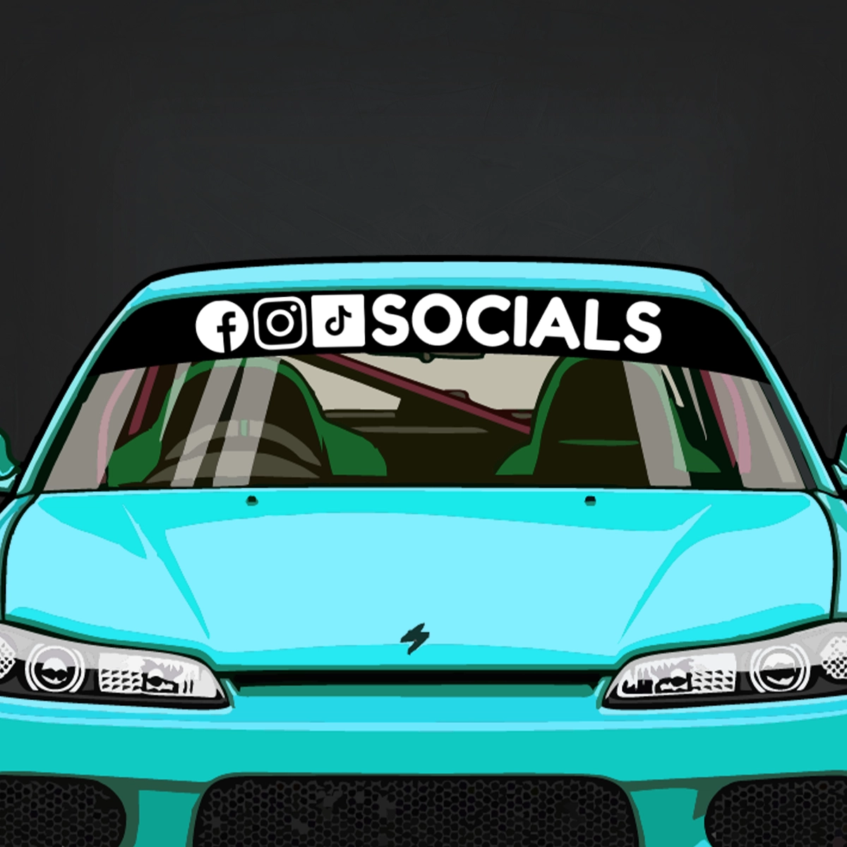 Large Customisable Social Media Banner Decal