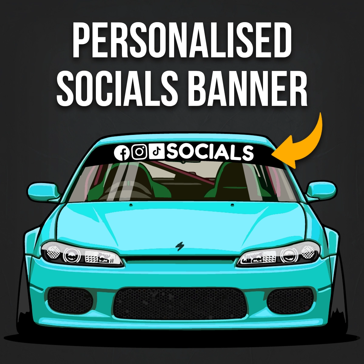Large Customisable Social Media Banner Decal