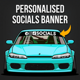 Large Customisable Social Media Banner Decal