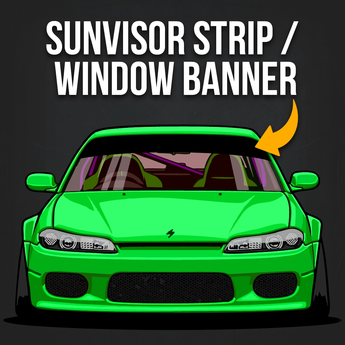 Sunvisor Strip / Window Banner Decal