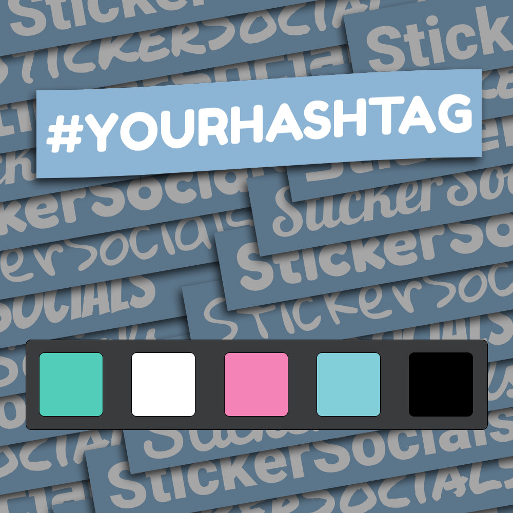 Personalised Hashtag Decal Sticker