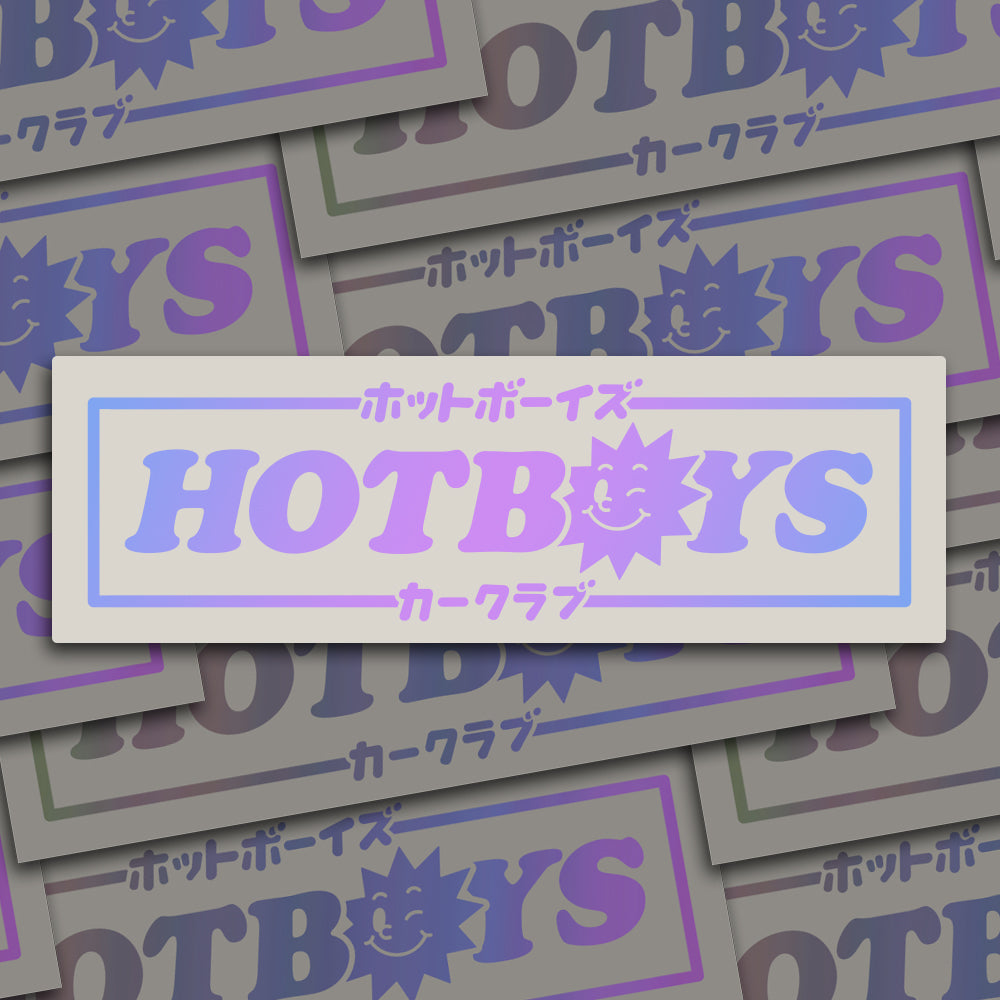 Hotboys Car Club Holographic Decal Sticker