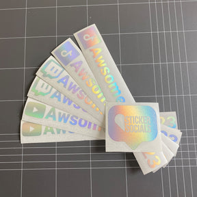 Personalised Social Media Holographic Decal Sticker