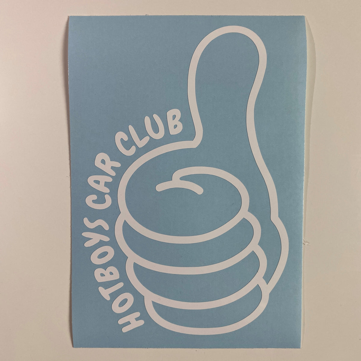 Hotboys Car Club Thumbs Up Decal Sticker