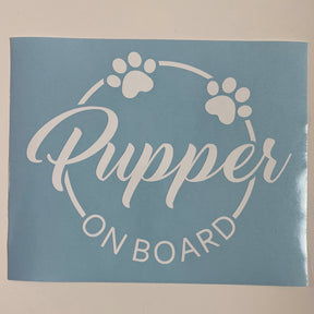 Pupper On Board Decal Sticker