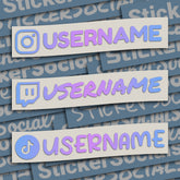 Personalised Social Media Holographic Decal Sticker